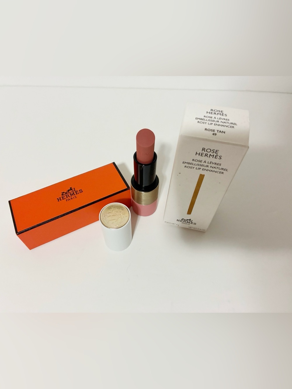 🌸 HERMES Rose TAN 49 Balm Lipstick